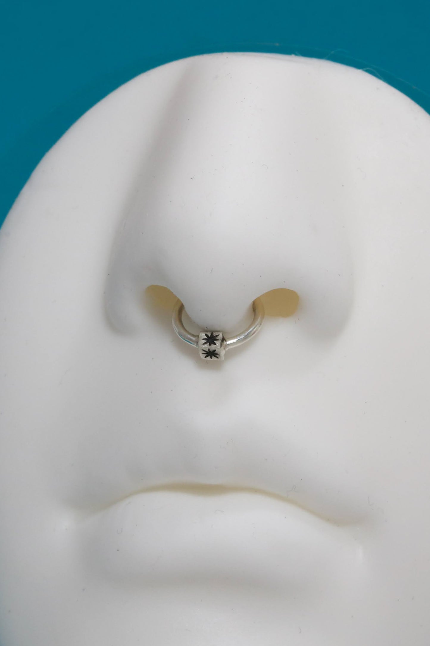 solid sterling silver body jewelry hoop helix cartilage septum nose ring daith rook piercing tragus piercing anti tragus piercing lobe piercing handmade star 20g 18g 16g 14g  6mm 8mm 9mm 10mm