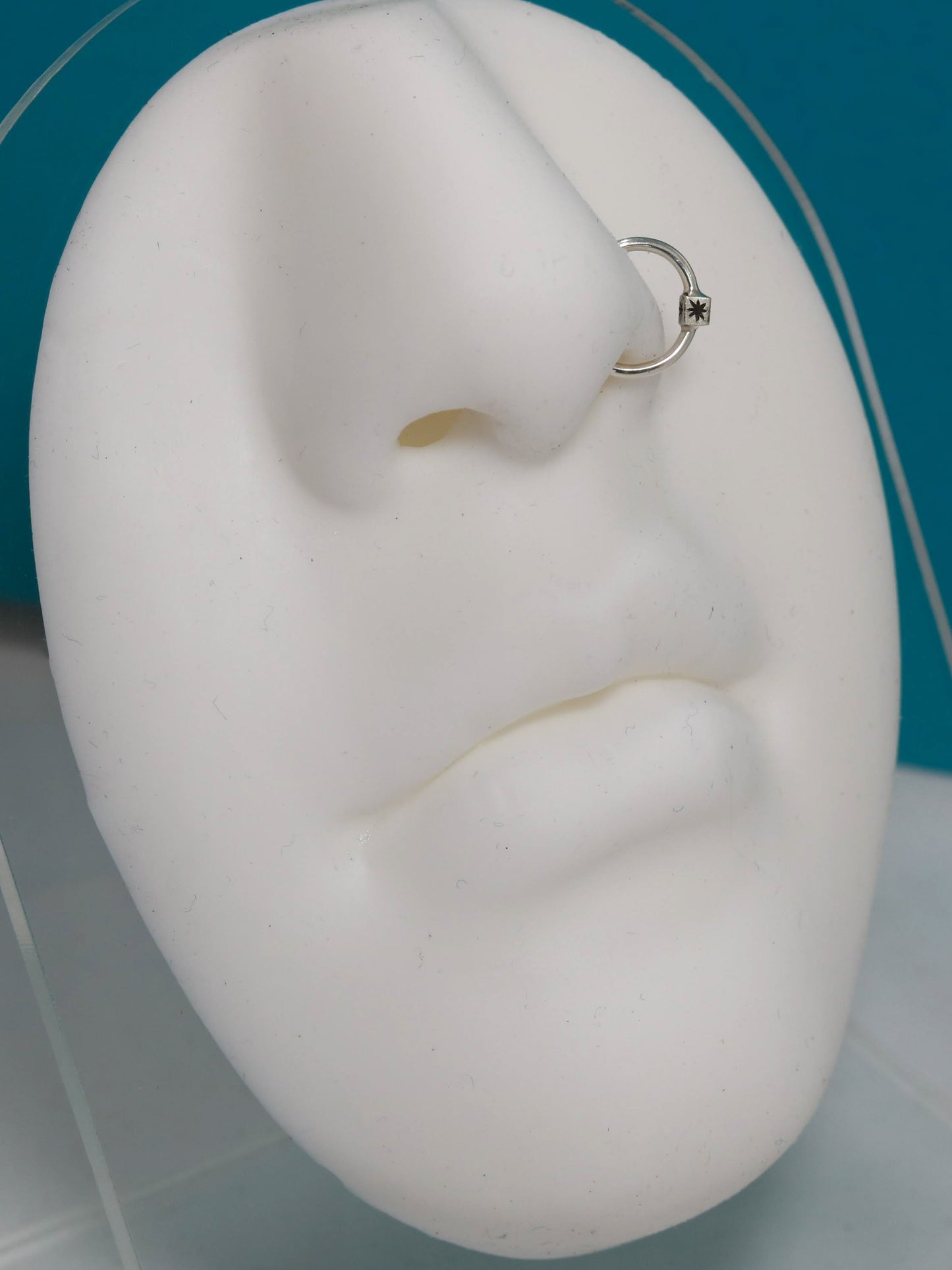 solid sterling silver body jewelry hoop helix cartilage septum nose ring daith rook piercing tragus piercing anti tragus piercing lobe piercing handmade star 20g 18g 16g 14g  6mm 8mm 9mm 10mm