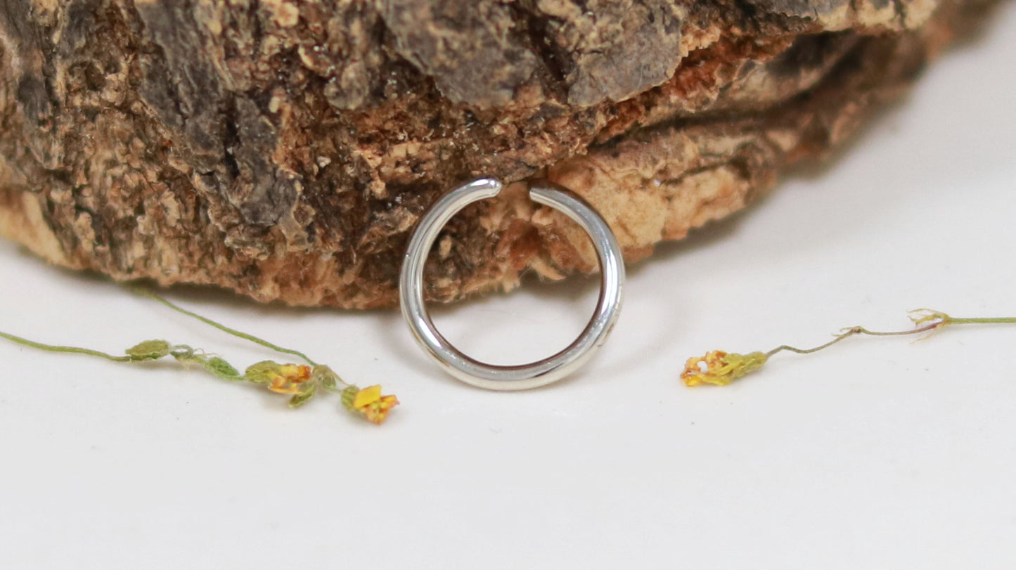Solid 14k gold septum body jewelry hoop 20g 18g 16g 14g 5mm 6mm 7mm 8mm 9mm 10mm 11mm 12mm yellow gold rose gold white gold silver septum daith helix nostril lip eyebrow piercing anti tragus tragus rook lobe