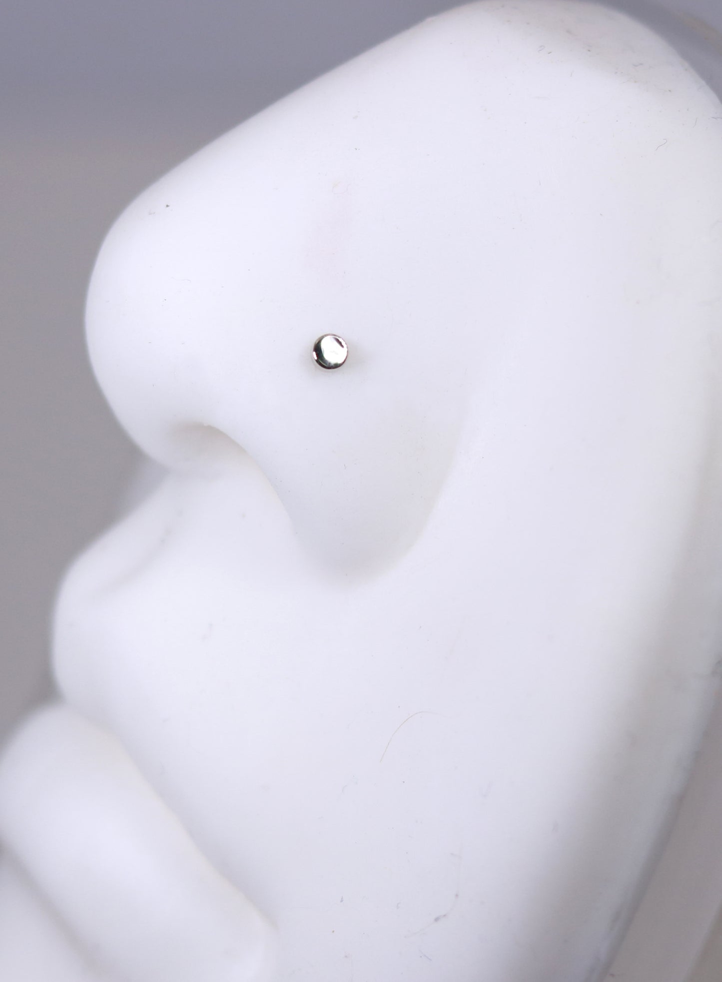 Dot Nostril Stud - Solid 14k Gold or Silver