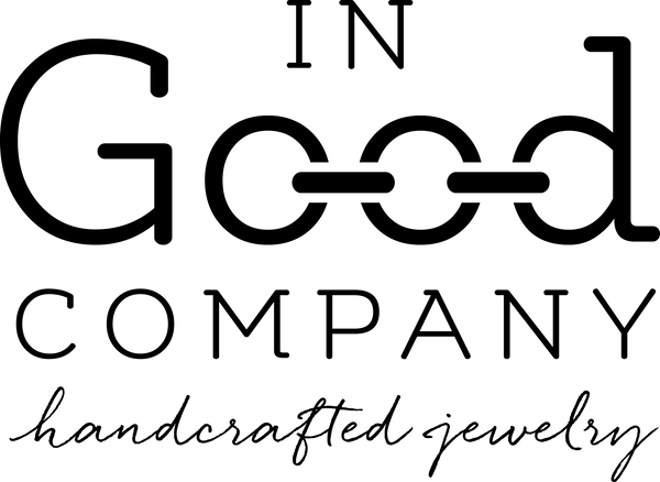 The logo for In Good Company that says "Handcrafted jewelry" underneath.
