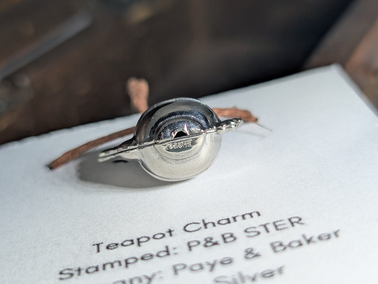 Vintage P&B Sterling Silver 3d Teapot Charm