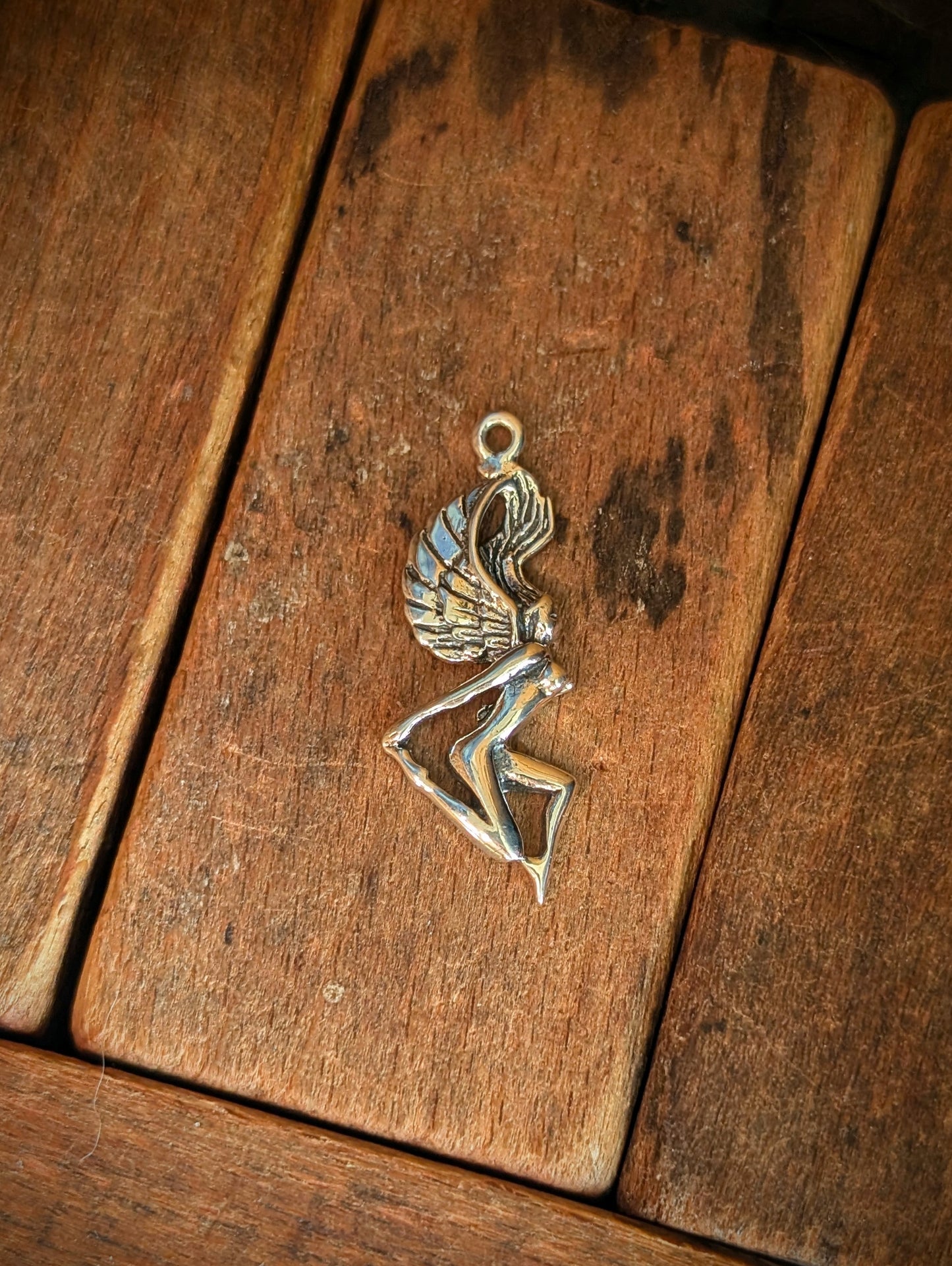 Reclaimed Sterling Silver Elegant Fairy Charm