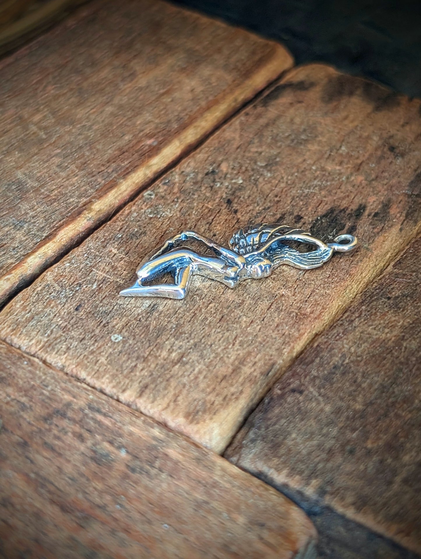 Reclaimed Sterling Silver Elegant Fairy Charm