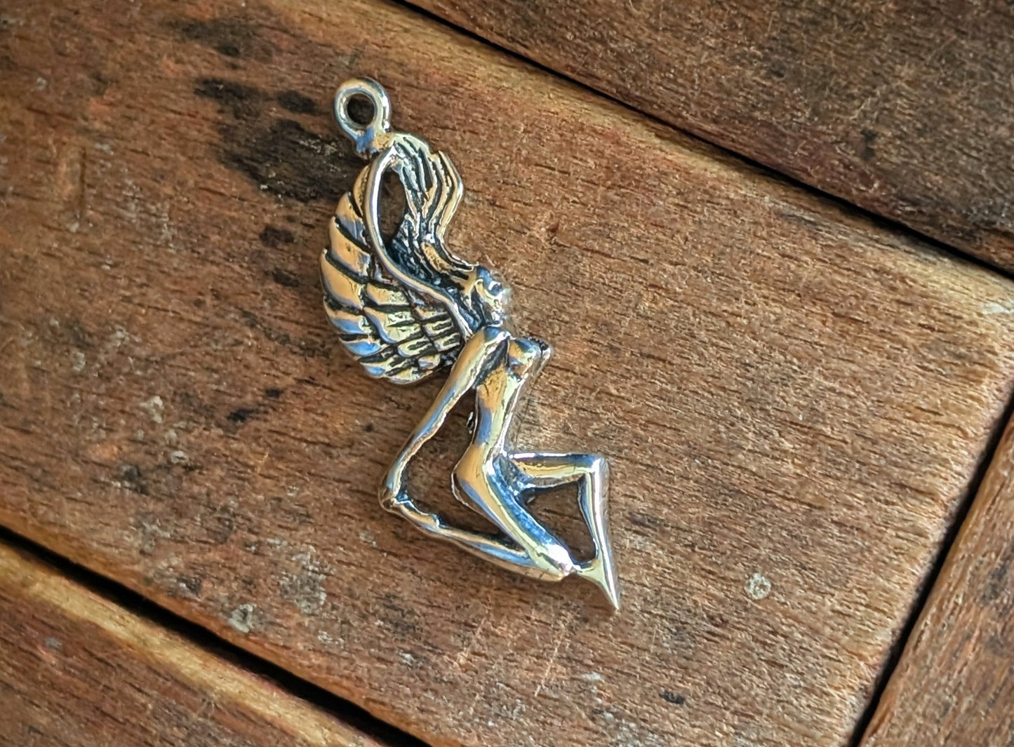Reclaimed Sterling Silver Elegant Fairy Charm