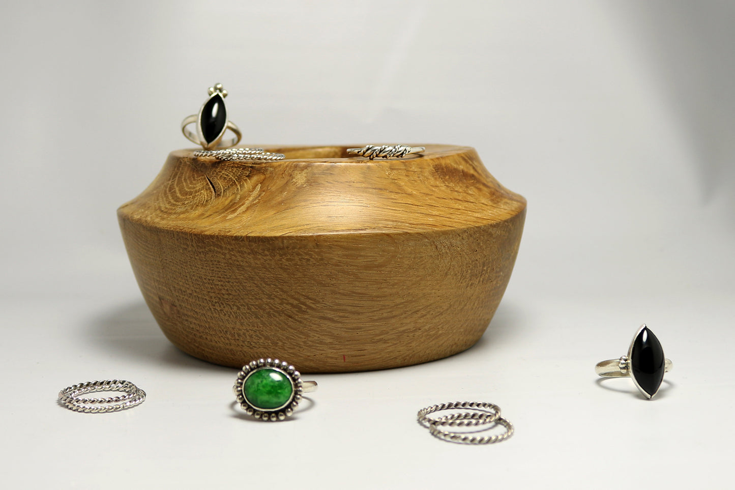 Twisted sterling silver stacking ring.