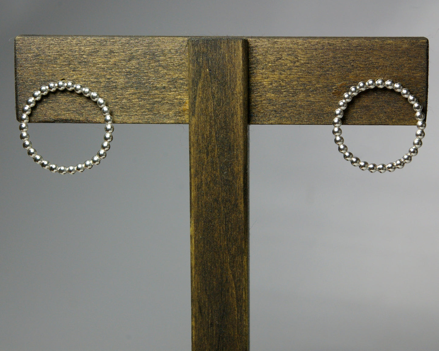 Sterling silver stud earrings, bubble circles.