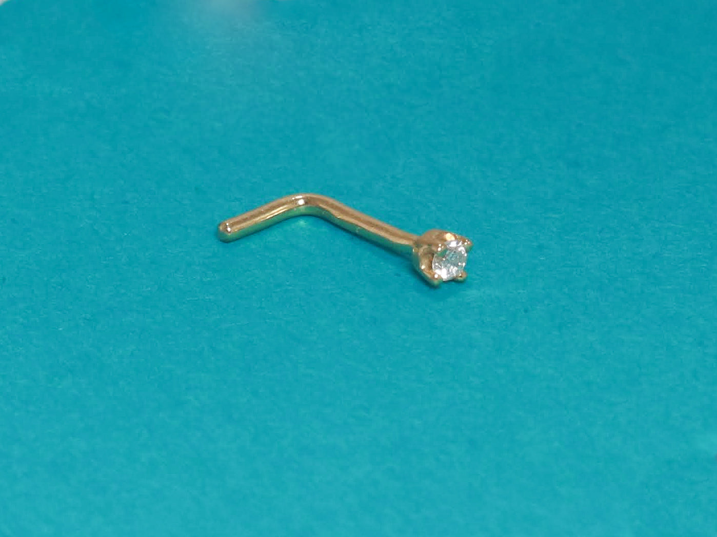 Nostril stud, gemstone, prong set stud, nose ring, nose stud, J nose stud, L nose stud, 2mm nose stud, nose ring, nose piercing, 20g, 18g, 16g  body jewelry