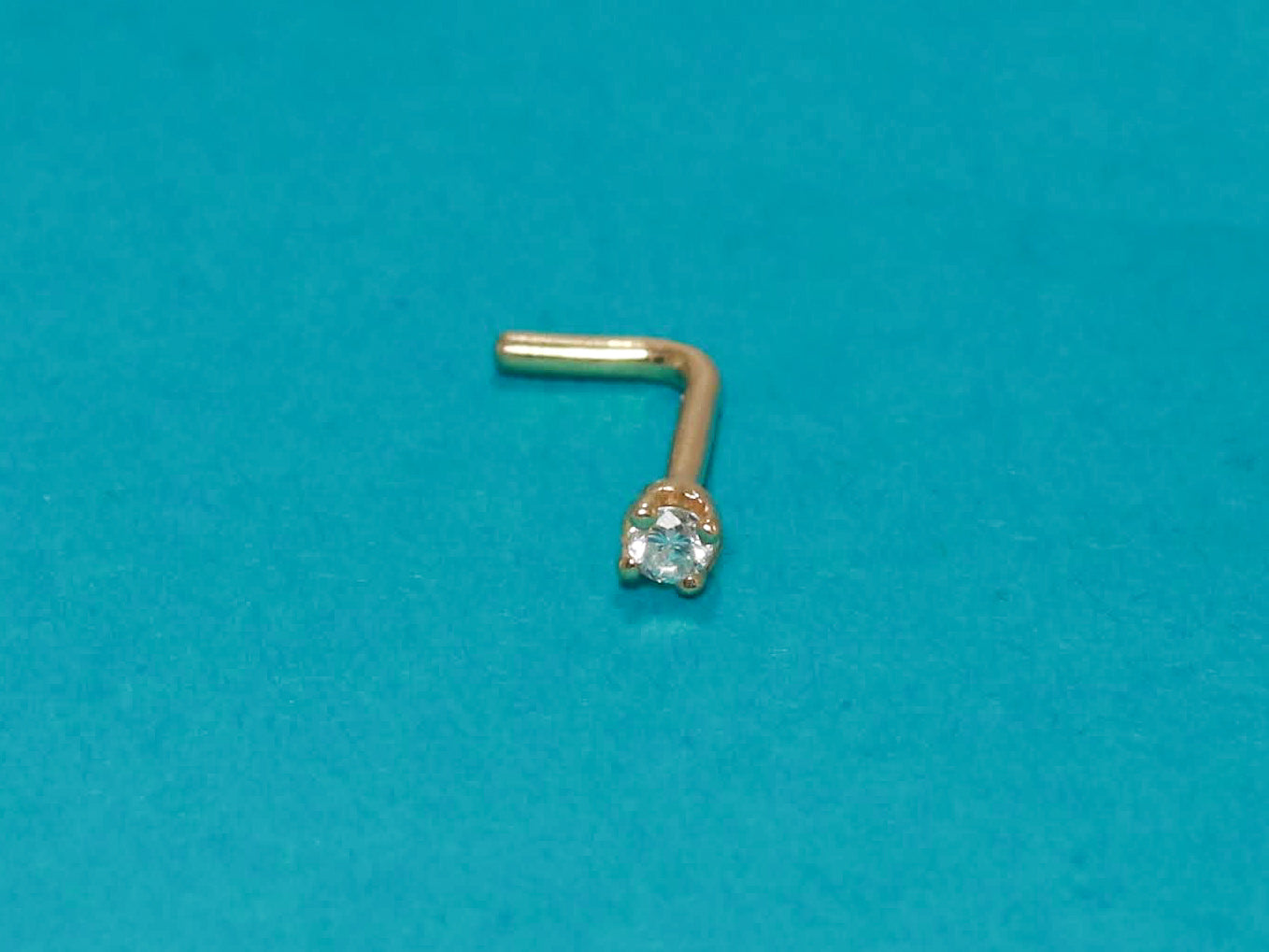 Nostril stud, gemstone, prong set stud, nose ring, nose stud, J nose stud, L nose stud, 2mm nose stud, nose ring, nose piercing, 20g, 18g, 16g  body jewelry