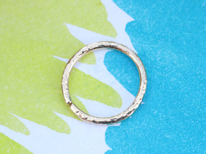 Textured Body Jewelry Hoop - Solid 14k Gold or Silver