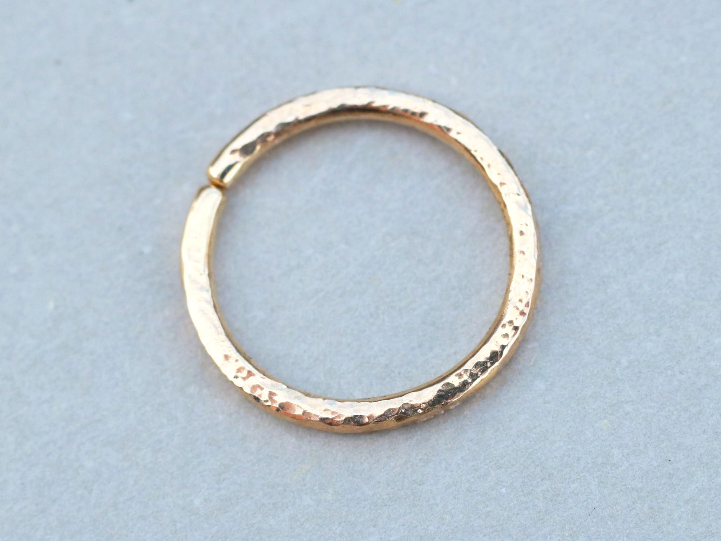 Textured Body Jewelry Hoop - Solid 14k Gold or Silver