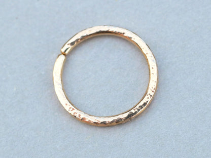 Textured Body Jewelry Hoop - Solid 14k Gold or Silver