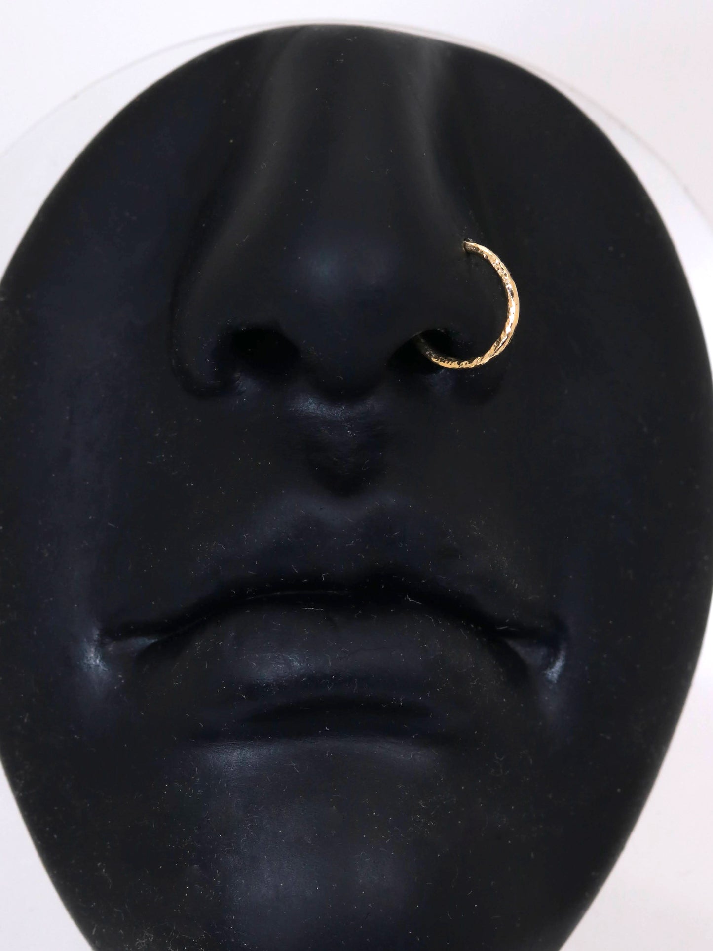 Textured Body Jewelry Hoop - Solid 14k Gold or Silver