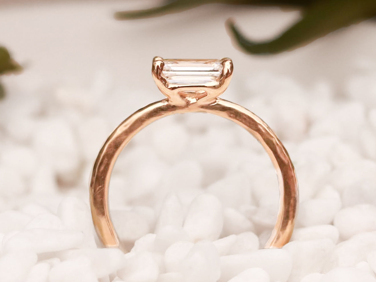 Engagement ring, solid gold, 14k gold, yellow gold engagement ring, white gold engagement ring, rose gold engagement ring, step-cut, step-cut diamond, solitaire ring, solitaire diamond ring, solitaire engagement ring