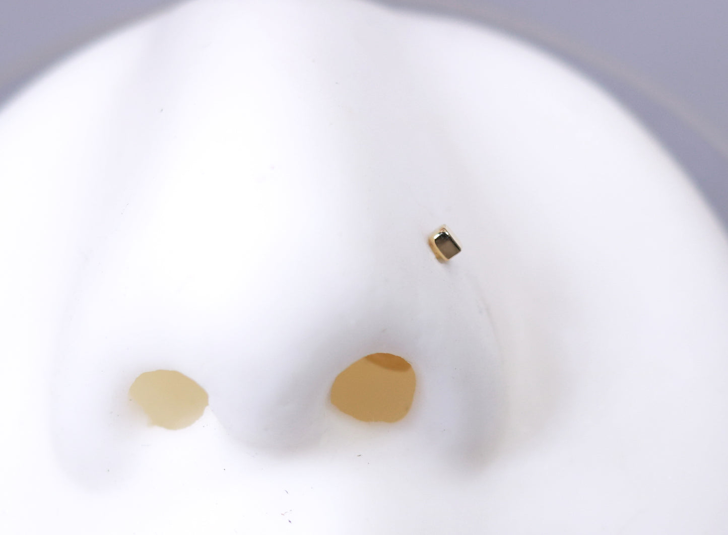 Square Nostril Stud - Solid 14k Gold or Silver