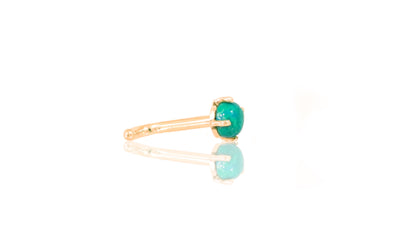 14k Gold or Silver 3mm Gemstone Nostril Stud