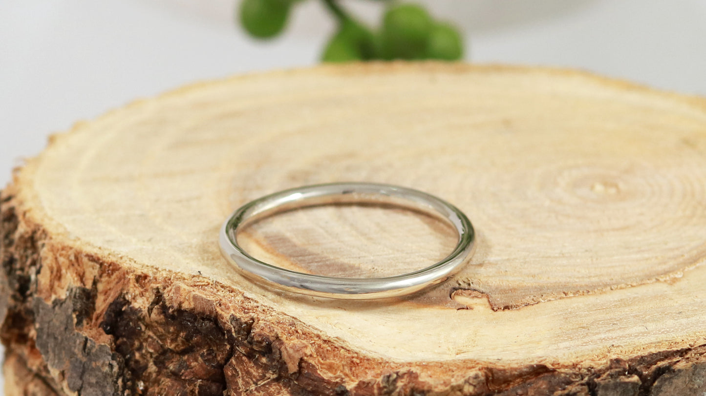 2mm 14k Gold Round Ring Band