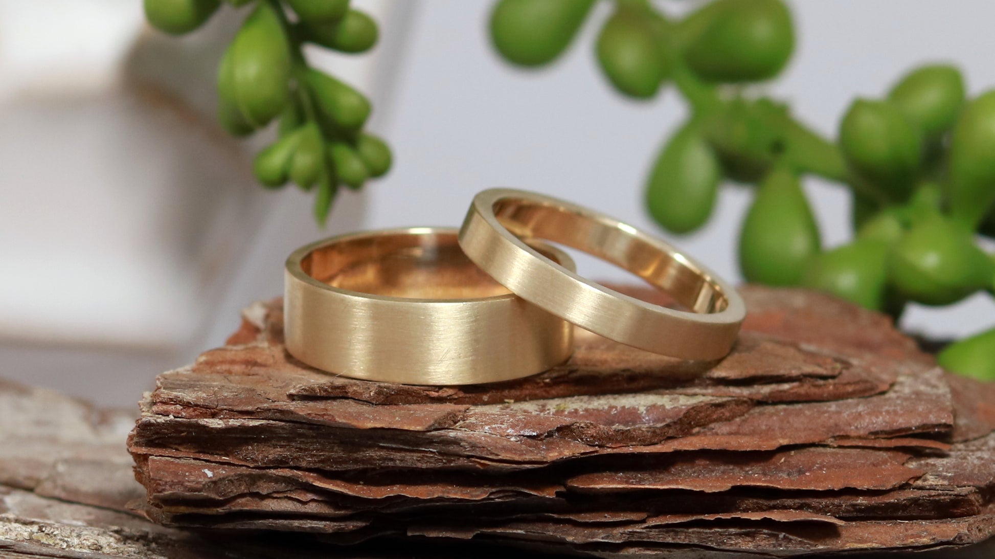 3mm Solid 14k Gold Matte Finish Outside, Polished Inside, Ring Band, wedding band.