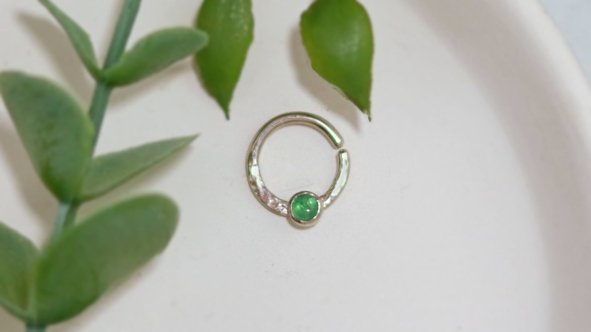 Emerald on sale septum ring